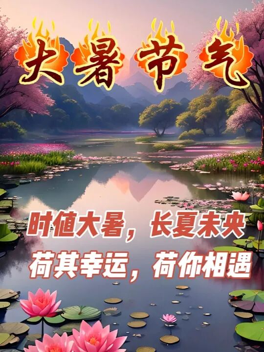 2026大暑早安祝福太溫柔!這樣度過炎夏才真正安康